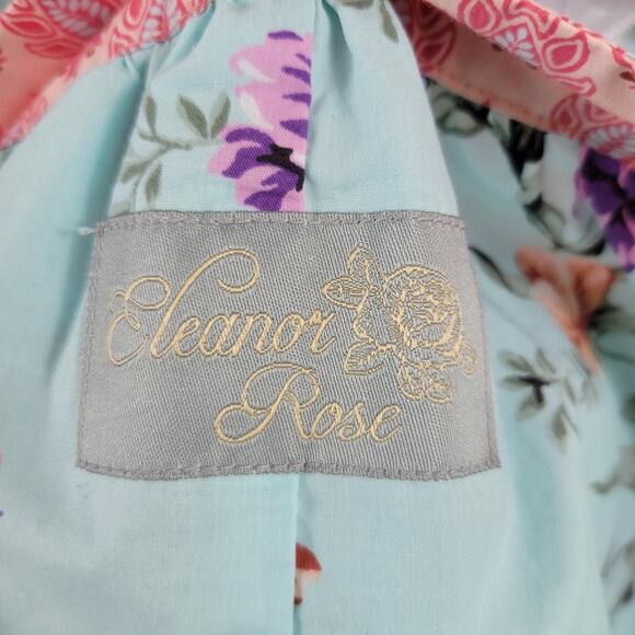 Eleanor Rose Girls Spring Charm Cynthia Romper Blue Floral Size 10-12 - Picture 3 of 6